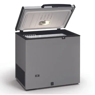 Congélateur Coffre 220 L - Finition Inox avec Couvercle Métallique