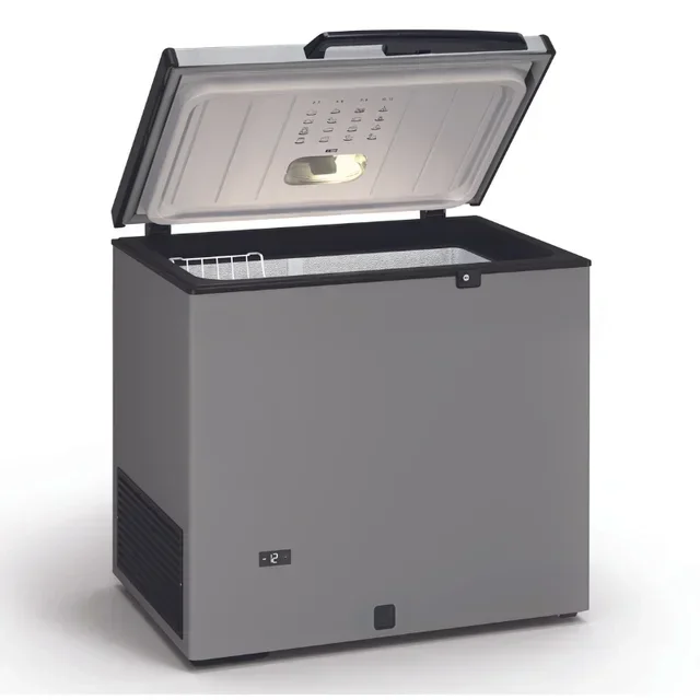 Congélateur Coffre 220 L - Finition Inox avec Couvercle Métallique