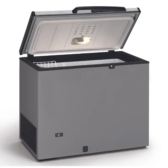Chest Freezer 290 L Stainless Steel Finish with Metal Lid