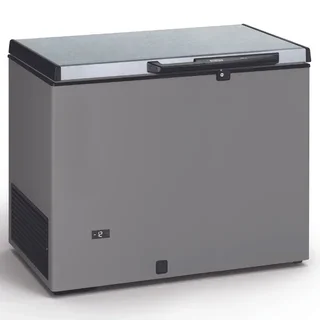Freezer Horizontal 290 L Acabamento Inox com Tampa Metálica