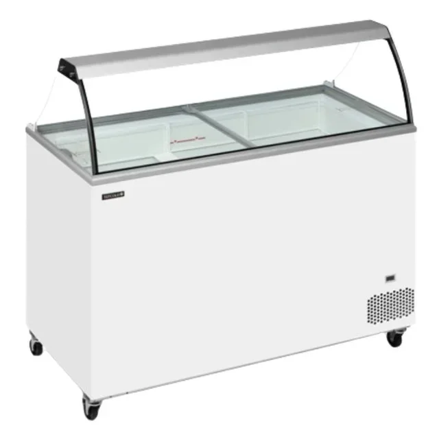 Gefriertruhe 350L Gebogene Glasabdeckung