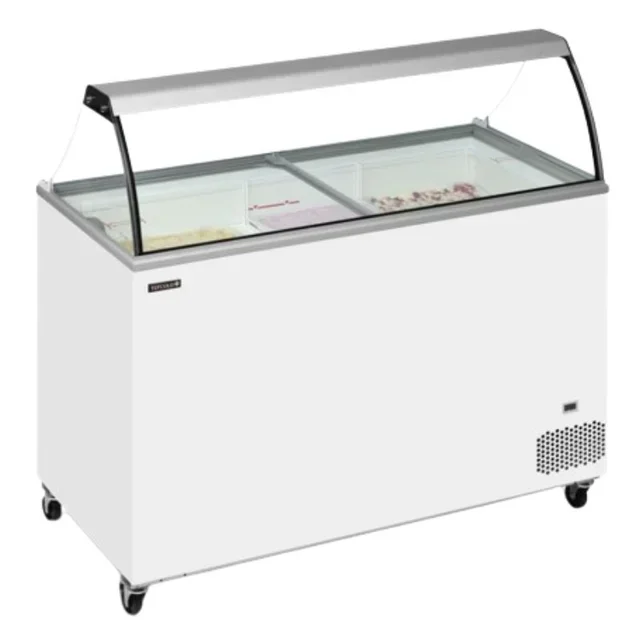 Gefriertruhe 350L Gebogene Glasabdeckung