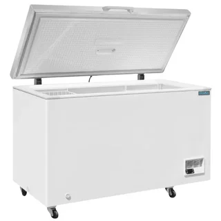 Congelatore a Pozzetto in Acciaio Inox 378 L con Coperchio