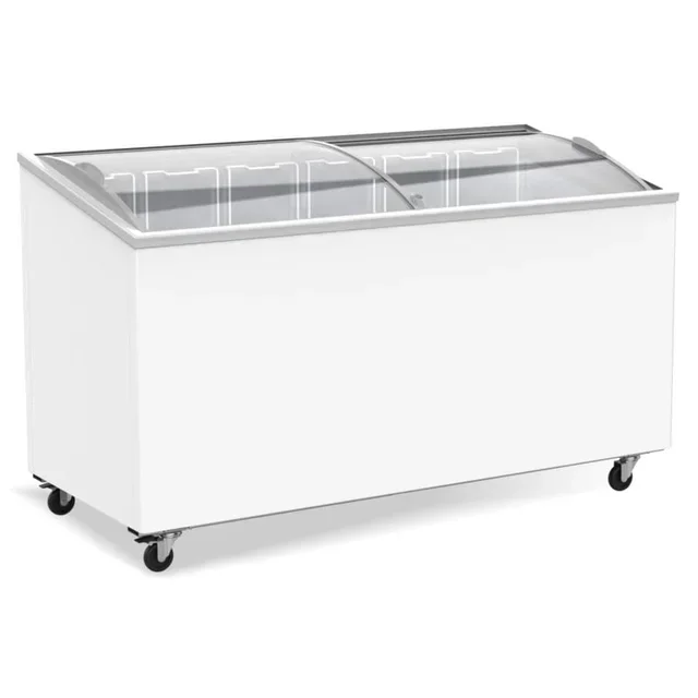Glass Top Chest Freezer XXL Capacity 461 Litres