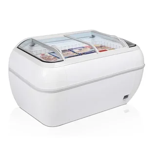 Chest Freezer Double Curved Glass Lid 334 Litres White