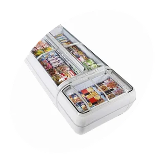 Chest Freezer Double Curved Glass Lid 334 Litres White