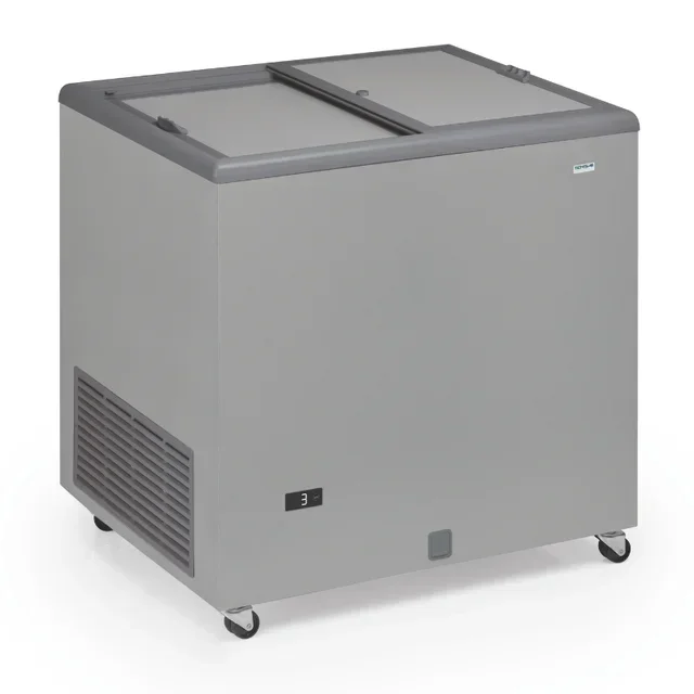 Pro Chest Freezer 220L Stainless Steel Finish Opaque Lid