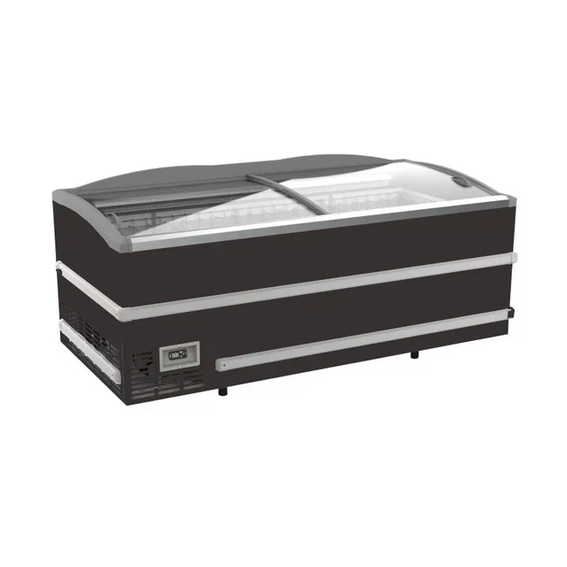 864L Chest Freezer Professional - Black Finish for Commercial Use