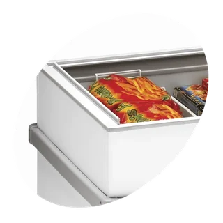 Congelador con Tapa Corrediza de Cristal Plano - Capacidad 459 L