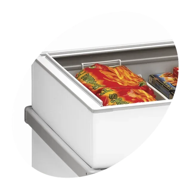 Flat Glass Sliding Lid Freezer - Capacity 459 L