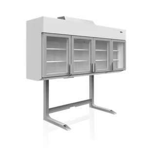 Armario Refrigerado de Pared 4 Puertas 650L - Congelador Vertical Supermercado Blanco