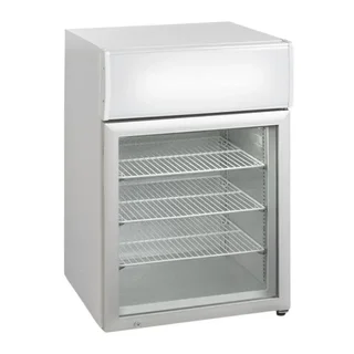 Table Top Mini Freezer White 113L - Glass Door