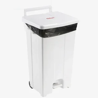 100 Litre Pedal Bin with White Lid