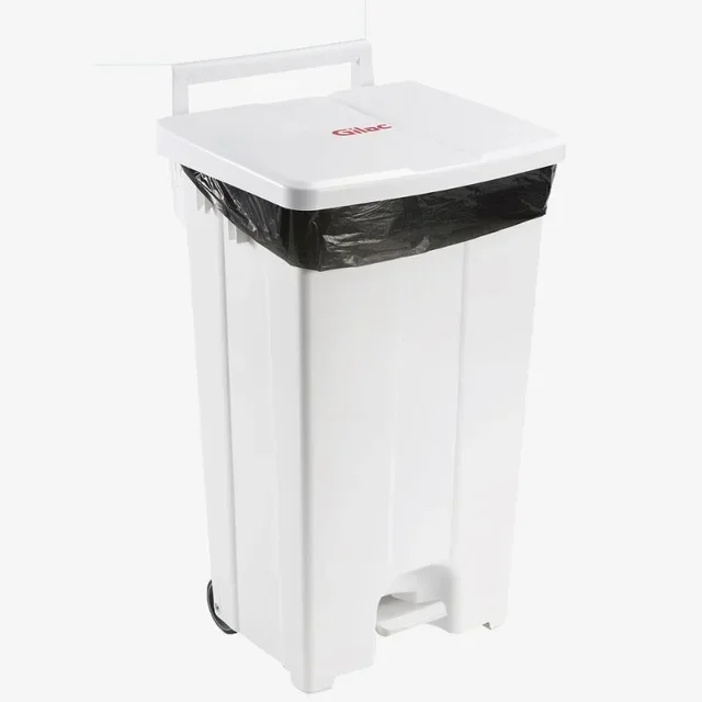 100 Litre Pedal Bin with White Lid