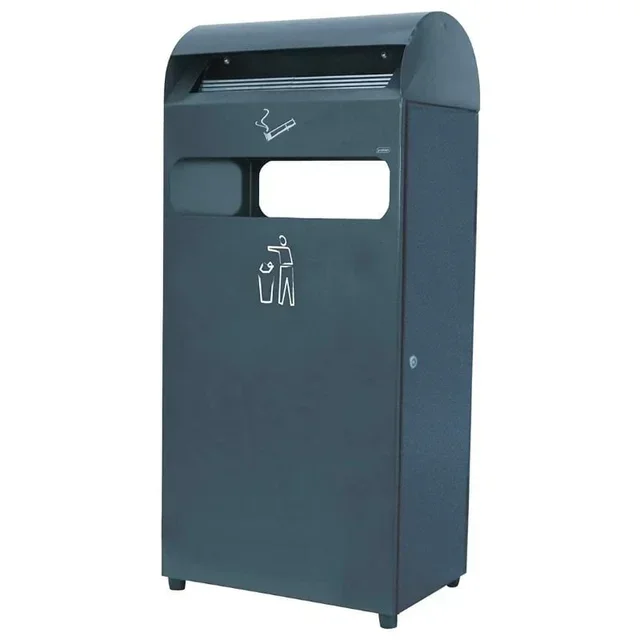 Abfallbehälter mit integriertem Aschenbecher - 48 Liter