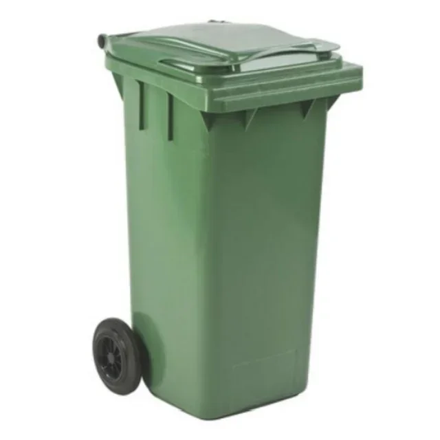 120L Wheeled Storage Bin for Waste - 2 Wheels