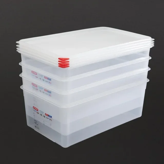 Gastronorm GN 1/1 Container 28 Liters - Pack of 4 Professional Storage Boxes