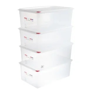 Gastronorm GN 1/1 Container 28 Liters - Pack of 4 Professional Storage Boxes