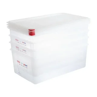Gastronorm GN 1/1 Container 28 Liters - Pack of 4 Professional Storage Boxes
