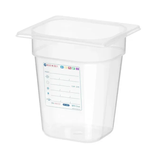 Gastronorm Container GN 1/6 - 3.4 Litres - Height 20 cm