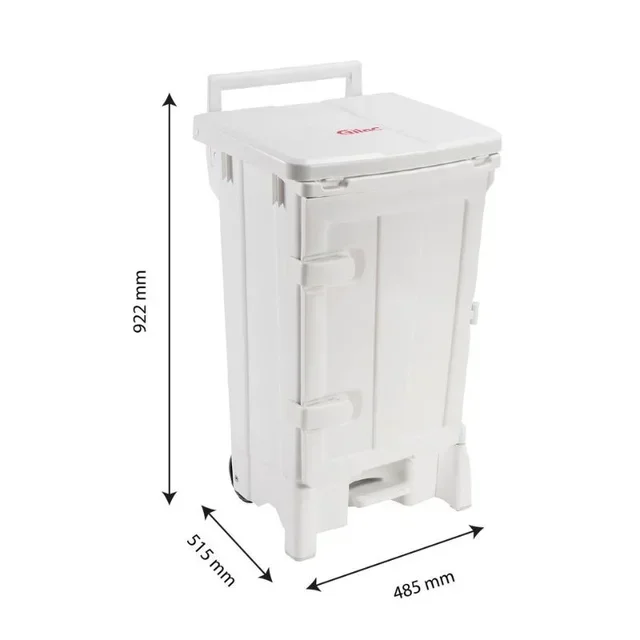 Conteneur de Stockage Polaris 90 Litres avec Porte et Couvercle Blanc