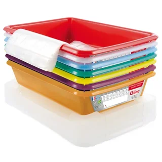 Conteneurs Témoins de Température HACCP avec Couvercle - Capacité 8 Litres - Pack de 7 Unités
