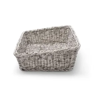 Grey Rectangular Bread Basket - Dimensions 400 x 300 mm