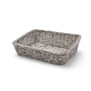 Grey Rectangular Bread Basket - Dimensions 400 x 300 mm