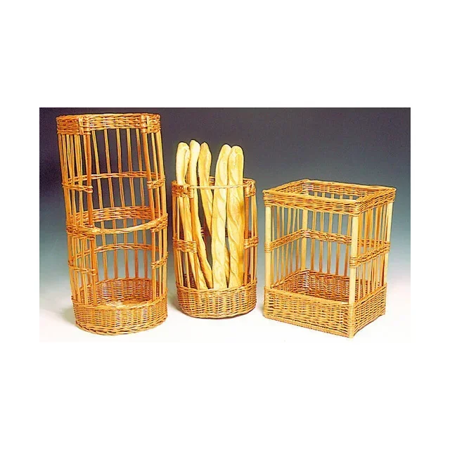 Cestino per Pane Intrecciato in Vimini con Manico - Diametro 30 cm