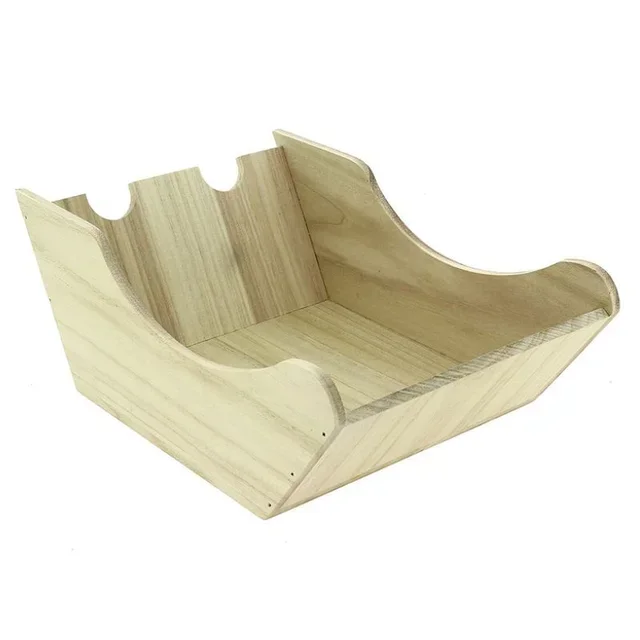 Stapelbarer Holz-Schlitten-Aufbewahrungskorb 32,5 x 22,5 cm
