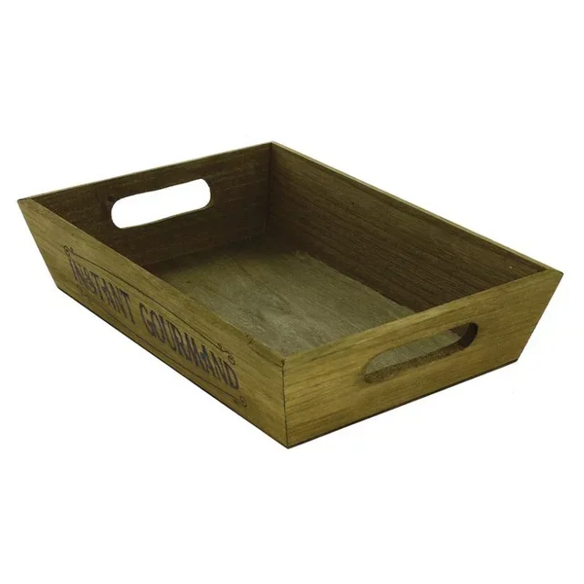 Corbeille Bois Teinté Rectangulaire 280x200 mm