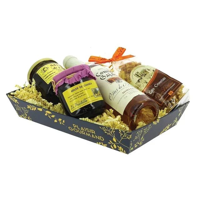 Cesto de Cartão Retangular Modelo Prazer Gourmet MM - 330 x 200 mm