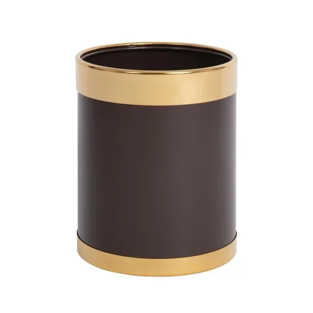 Golden Office Waste Bin 10 Litres - Elegant and Contemporary Design