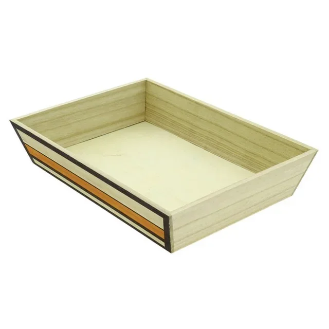 Corbeille de Table Rectangulaire en Bois - 35 x 25 cm