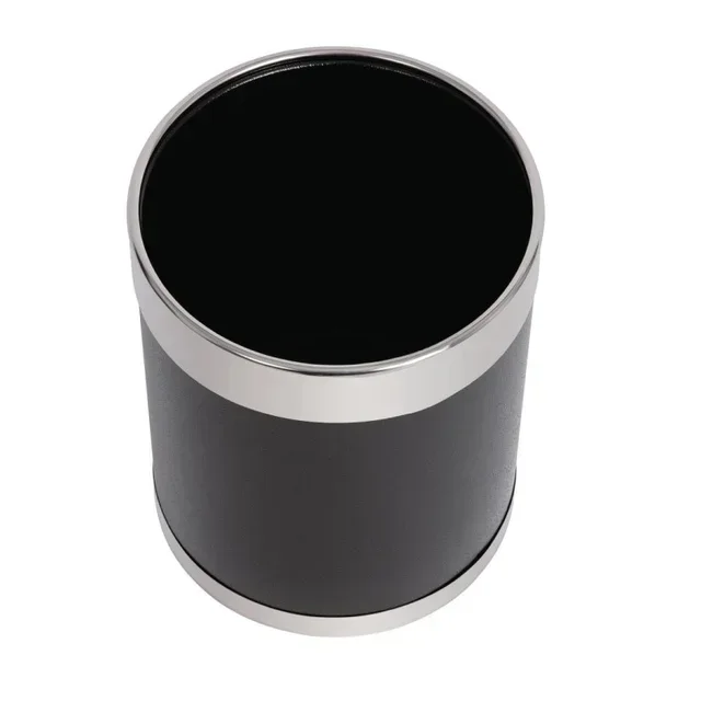 Office Waste Bin with Silver Metal Rim