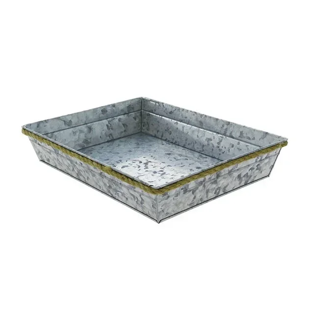Corbeille Métallique Zinky Rectangulaire Grande - 36 x 27 cm