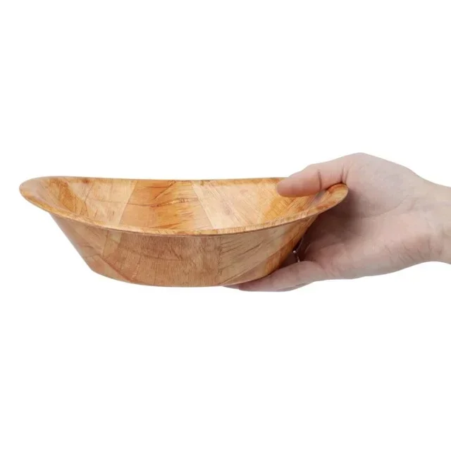 Small Oval Wood Bread Basket