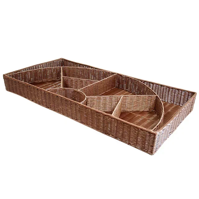 Cesto de Armazenamento Rueda 9 Compartimentos - Polipropileno Chocolate - 1200 x 600 mm