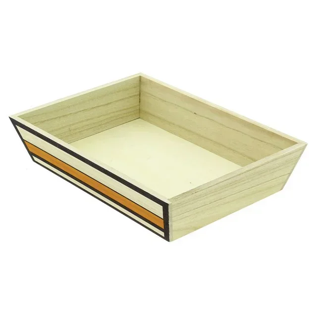 Corbeille Rectangulaire Bois Naturel - 28 x 20 cm