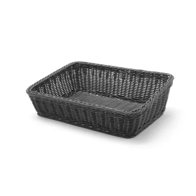 Rectangular Bread Basket Black - 400 x 300 mm