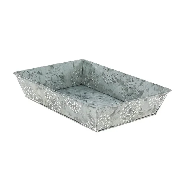 Galaxy Finish Zinc Rectangular Basket - 280 x 200 mm
