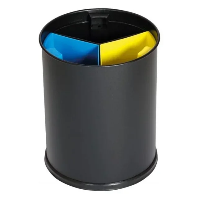 Corbeille de Tri Sélectif 3 Bacs 13 Litres - Tri Facile