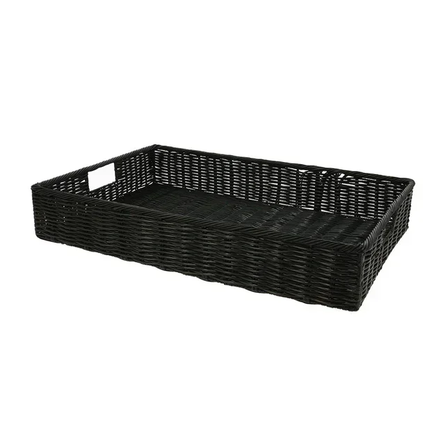 Corbeille de Tri Sélectif en Polypropylène Noir - Longueur 60 cm