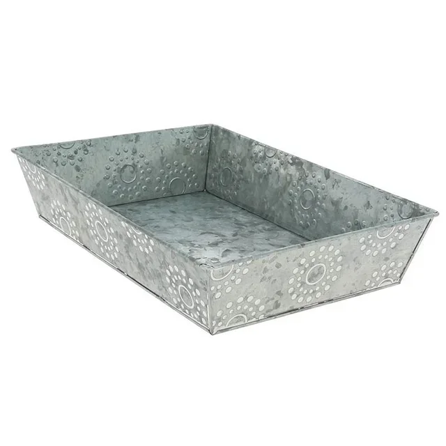 Rectangular Storage Basket Galaxie Zinc - Medium Size 330 x 230 mm