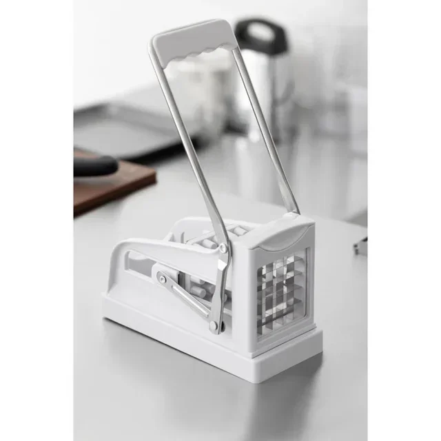 Manual French Fry and Vegetable Cutter - 2 Blades Included 10 mm and 13 mm