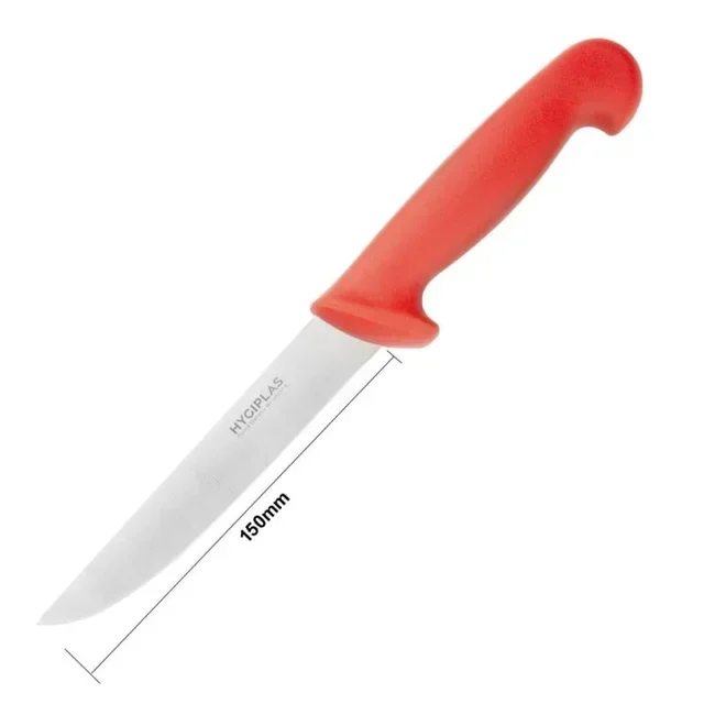 Cuchillo para Deshuesar Rojo - Hoja Rígida 15 cm