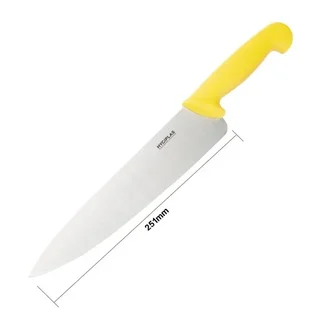 Faca de Chef Lâmina 25,5 cm Cabo Amarelo