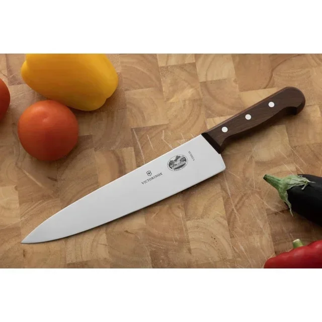 Chef's Knife with Natural Wood Handle - 25.5 cm Blade