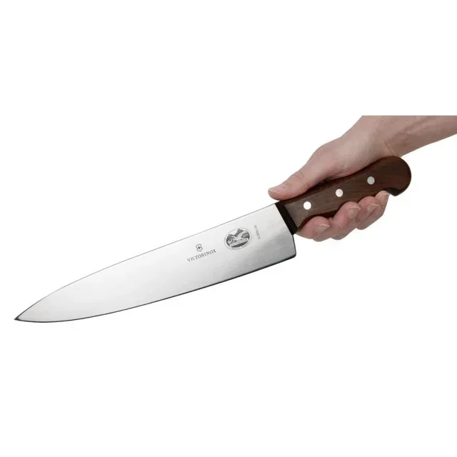 Chef's Knife with Natural Wood Handle - 25.5 cm Blade