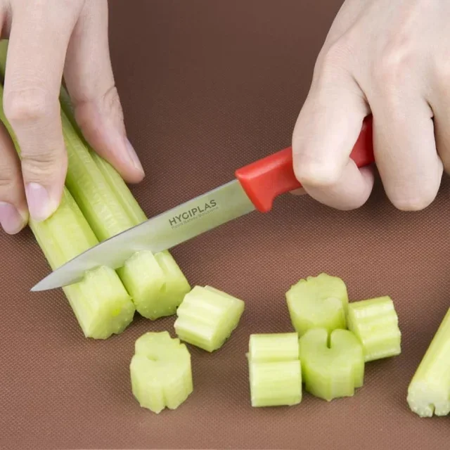 Couteau de Cuisine Rouge 7,5 cm - Lame Acier Inoxydable